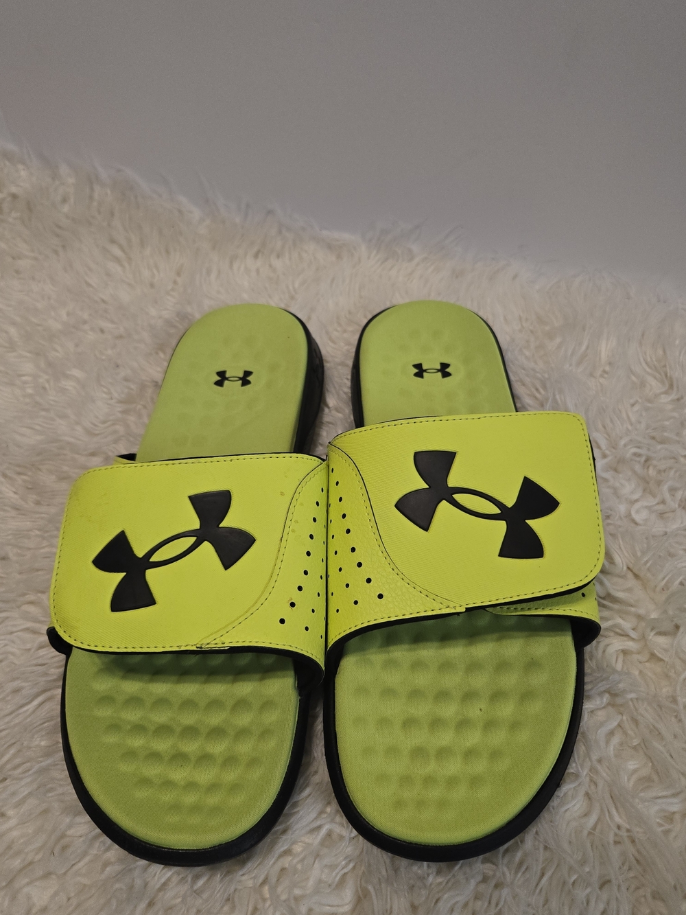 Under Armour Kids' Neon Yellow Slide Sandals